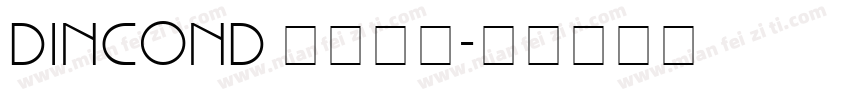DINCOND 字体下载字体转换